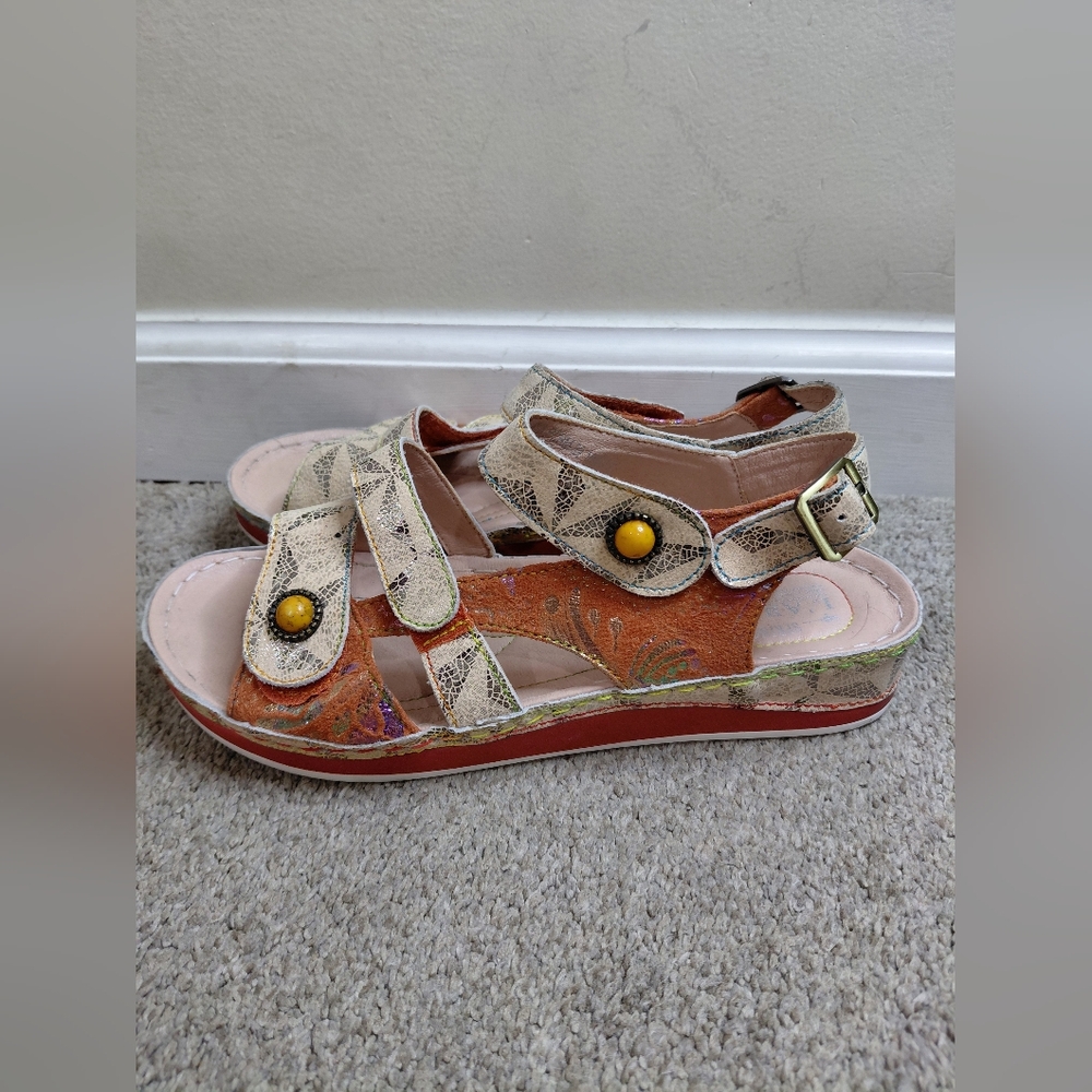 Spring Step L'Artiste  Women's Size 39 Multi-Color Sandals